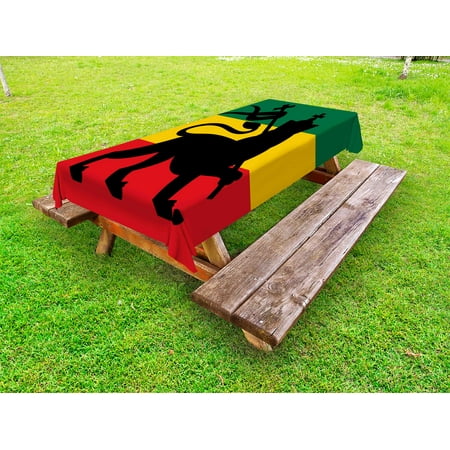 Rasta Outdoor Tablecloth Rastafarian Flag with Judah Lion Reggae Music Inspired Design Image Decorative Washable Fabric Picnic Tablecloth 58 X 120 Inches Black Red Green and Yellow by Ambesonne
Rasta Outdoor Tablecloth Rastafarian Flag with Judah Lion Reggae Music Inspired Design Image Decorative Washable Fabric Picnic Tablecloth 58 X 120 Inches Black Red Green and Yellow by Ambesonne