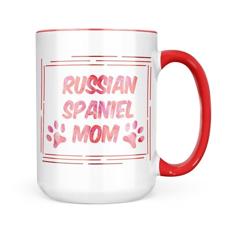Neonblond Dog & Cat Mom Russian Spaniel Mug gift for Coffee Tea lovers