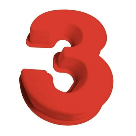 Creative 3D Number Cake Stencils DIY Fondant Cake Chocolate Silicone Template Red Number--3
Creative 3D Number Cake Stencils DIY Fondant Cake Chocolate Silicone Template Red Number--3