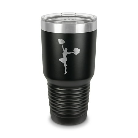 Cheerleading Cheerleader Tumbler 30 oz - Laser Engraved w/ Clear Lid - Stainless Steel - Vacuum Insulated - Double Walled - Travel Mug - cheer v3 - Black 
Cheerleading Cheerleader Tumbler 30 oz - Laser Engraved w/ Clear Lid - Stainless Steel - Vacuum Insulated - Double Walled - Travel Mug - cheer v3 - Black