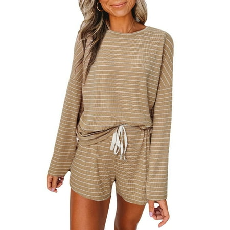 Cross-Border Spring New Casual Pajamas Pajamas European And American Fashion Striped Printed Casual Suit For Women
Cross-Border Spring New Casual Pajamas Pajamas European And American Fashion Striped Printed Casual Suit For Women