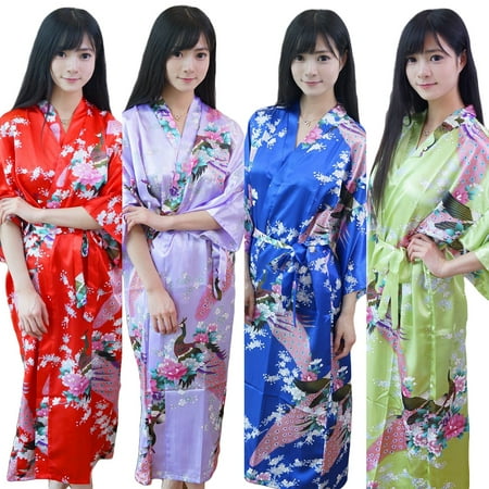 QHlight Fashion Peacock Floral Print Long Kimono Robe Wedding Bridesmaid Women Sleepwear
QHlight Fashion Peacock Floral Print Long Kimono Robe Wedding Bridesmaid Women Sleepwear