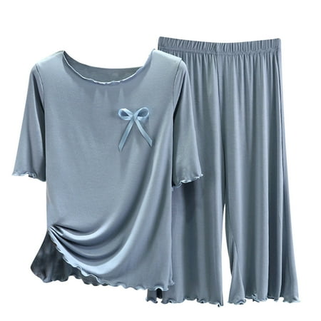 2 Piece Super Comfy Pajamas Set Summer Outfits For Women Loose Pant Set Casual Short Sleeve Lounge Matching Set
2 Piece Super Comfy Pajamas Set Summer Outfits For Women Loose Pant Set Casual Short Sleeve Lounge Matching Set