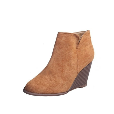 Honeeladyy Vintage Women Ankle Round Toe Zipper Wedge Heel Short Shoes Brown Clearance under 5$
Honeeladyy Vintage Women Ankle Round Toe Zipper Wedge Heel Short Shoes Brown Clearance under 5$