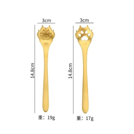 UMMH Cat Claw Coffee Spoon stainless steel cartoon hollow dessert ice cream stirring spoon Coffee Accessories Kitchen Tableware
UMMH Cat Claw Coffee Spoon stainless steel cartoon hollow dessert ice cream stirring spoon Coffee Accessories Kitchen Tableware
