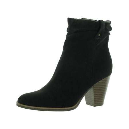 Dr. Scholl s Shoes Womens Kall Me Faux Suede Ruched Ankle Boots