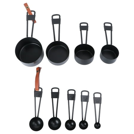 

Bestonzon 9pcs Staineless Measuring Cup and Measuring Spoon Set (Black)