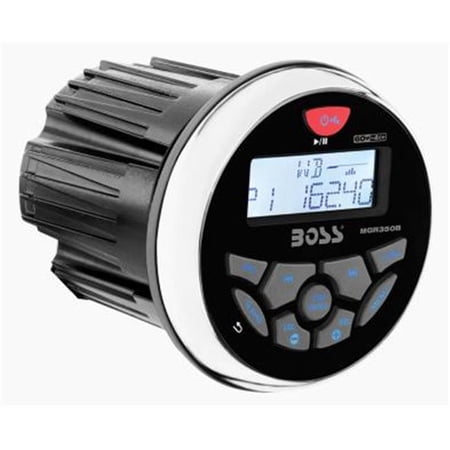 Boss Audio MGR350B Marine Gauge Style Radio - MP3, CD, AM, FM, RDS Receiver