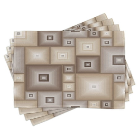 Geometric Placemats Set of 4 Various Cubic and Square Form Pattern Design Vintage Style Retro Graphic Print Washable Fabric Place Mats for Dining Room Kitchen Table Decor Brown Cream by Ambesonne
Geometric Placemats Set of 4 Various Cubic and Square Form Pattern Design Vintage Style Retro Graphic Print Washable Fabric Place Mats for Dining Room Kitchen Table Decor Brown Cream by Ambesonne