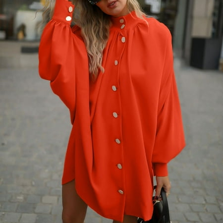 Outfmvch Womens Long Sleeve Button Up Elegant Solid Color Single Breasted Casual Loose Long Sleeve Dress Maternity Dress for Women
Outfmvch Womens Long Sleeve Button Up Elegant Solid Color Single Breasted Casual Loose Long Sleeve Dress Maternity Dress for Women