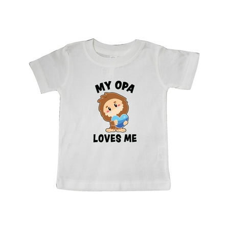 Inktastic Cute Bigfoot My Opa Loves Me Gift Baby Boy T-Shirt