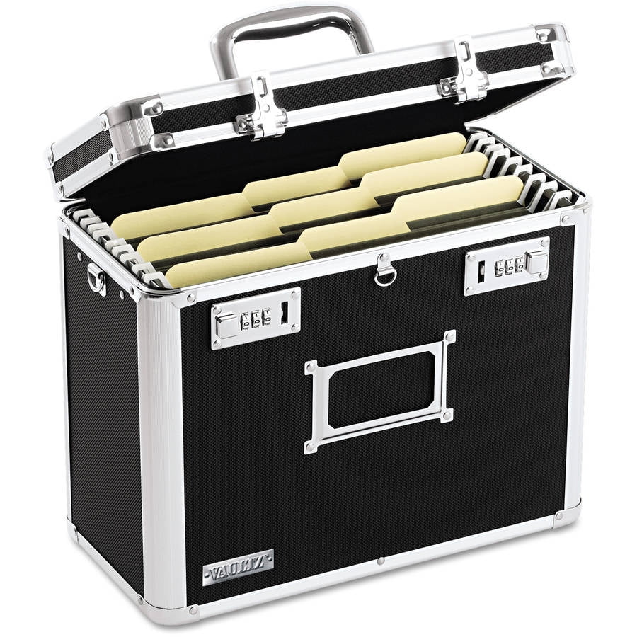 Storex Portable File Tote with Locking Handle Storage Box, Clear