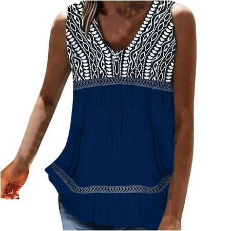 Vest Top For Women Women s Fashion Printing Vest Round Neck Loose Sleeveless T Shirt Pullover Tops Blouse Corset Tops For Women Blue 3XL
Vest Top For Women Women s Fashion Printing Vest Round Neck Loose Sleeveless T Shirt Pullover Tops Blouse Corset Tops For Women Blue 3XL