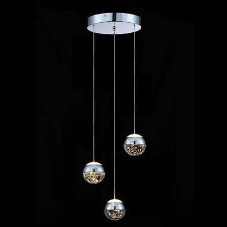 JoollySun 3 Light Cluster Crystal Pendant Modern LED Ceiling Hanging Light in Polished Chrome
JoollySun 3 Light Cluster Crystal Pendant Modern LED Ceiling Hanging Light in Polished Chrome