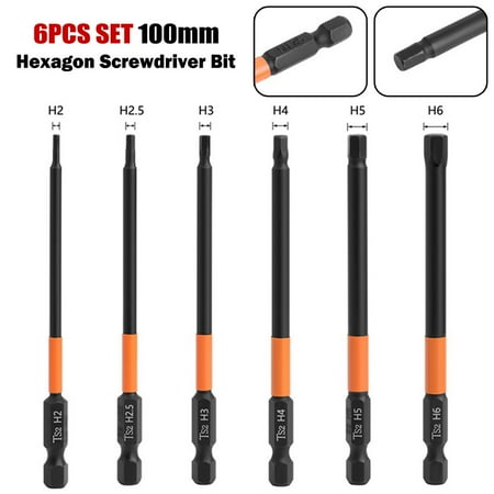 6Pcs Hexagon Screwdriver Bit Quick Change Impact Driver Power Drill Length 100Mm
6Pcs Hexagon Screwdriver Bit Quick Change Impact Driver Power Drill Length 100Mm