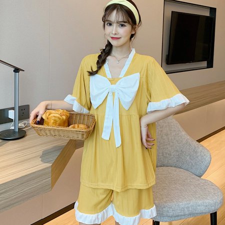 DanceeMangoo Soft Girls Pajamas Set Korean Summer New Short Sleeve Loose Leisure Sleepwear V-neck Women Nightwear Shirt Home Wear Clothes
DanceeMangoo Soft Girls Pajamas Set Korean Summer New Short Sleeve Loose Leisure Sleepwear V-neck Women Nightwear Shirt Home Wear Clothes