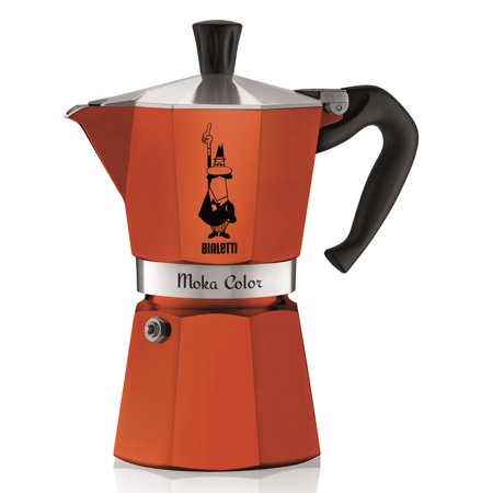 Bialetti 06906 6-Cup Espresso Coffee Maker, Orange