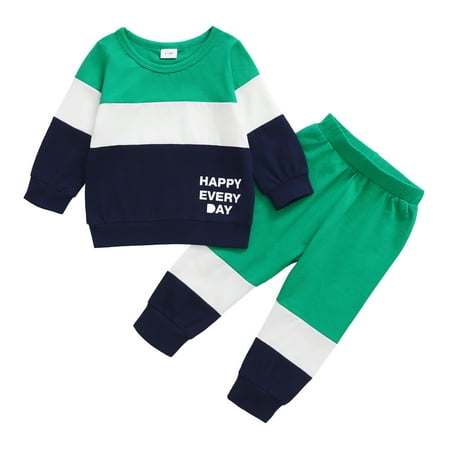 Kucnuzki 9 Months Baby Boy Winter Outfits Pants Sets 12 Months Long Sleeve Contrast Color Letter Prints Tops Elastic Pants 2PCS Set Green
Kucnuzki 9 Months Baby Boy Winter Outfits Pants Sets 12 Months Long Sleeve Contrast Color Letter Prints Tops Elastic Pants 2PCS Set Green