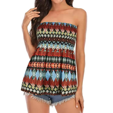 Mackneog Best Bras for Women Women Prints Strapless Bandeau Tank Casual Sleeveless Summer Vacation Loose Holiday Chest Wrap Shirt Blouse Tanks Top PolyesterSpandex
Mackneog Best Bras for Women Women Prints Strapless Bandeau Tank Casual Sleeveless Summer Vacation Loose Holiday Chest Wrap Shirt Blouse Tanks Top PolyesterSpandex