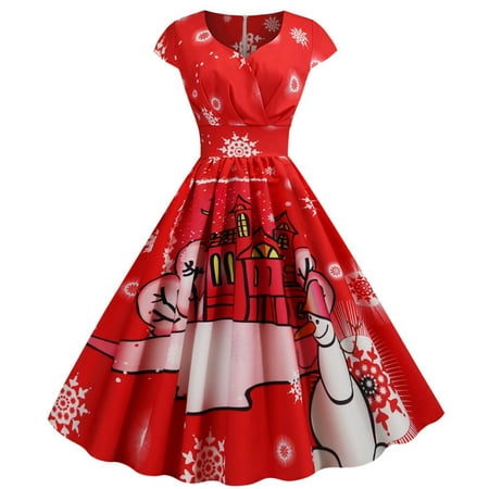 Maxi Dress for Women Black Dress Women s Vintage Print Sleeveless V-Neck Christmas Evening Party Swing Dress Summer Savings Dress Pants Women Formal Dresses for Women Evening Party Red XL
Maxi Dress for Women Black Dress Women s Vintage Print Sleeveless V-Neck Christmas Evening Party Swing Dress Summer Savings Dress Pants Women Formal Dresses for Women Evening Party Red XL