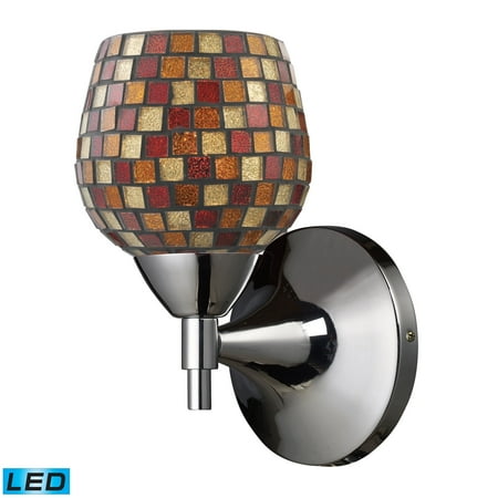 Celina 1-Light Wall Lamp in Chrome with Multi-colored Mosaic Glass - Includes LED Bulb
Celina 1-Light Wall Lamp in Chrome with Multi-colored Mosaic Glass - Includes LED Bulb