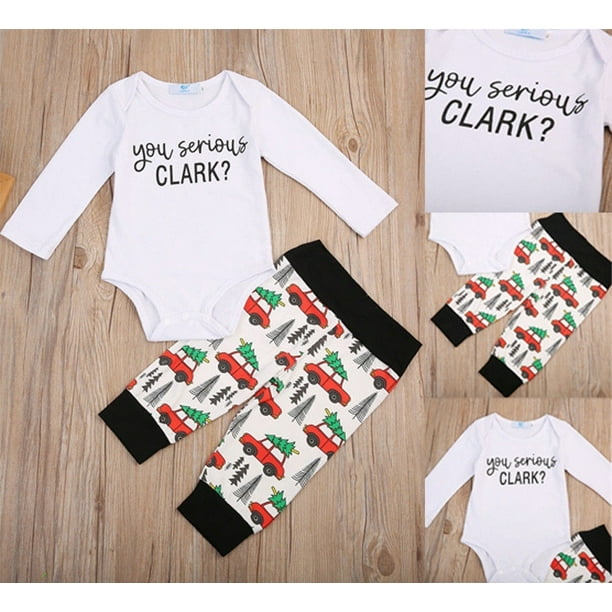 2PCS Newborn Infant Baby Boy Girl Clothes Playsuit Romper Pants Outfit Set 0-18M