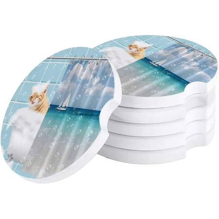 KXMDXA Funny Cat Take A Shower with Bubble Set of 4 Car Coaster for Drinks Absorbent Ceramic Stone Coasters Cup Mat with Cork Base for Home Kitchen Room Coffee Table Bar Decor
KXMDXA Funny Cat Take A Shower with Bubble Set of 4 Car Coaster for Drinks Absorbent Ceramic Stone Coasters Cup Mat with Cork Base for Home Kitchen Room Coffee Table Bar Decor