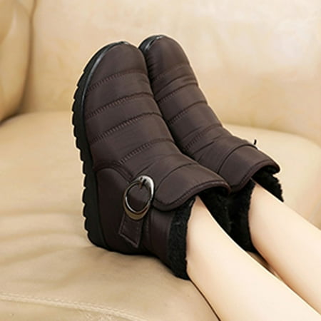 Juebong Christmas Deals Women s shoes winter warm old Beijing cotton fashion slip-on casual solid color waterproof snow ankle boots plus velvet low heel 6 Brown
Juebong Christmas Deals Women s shoes winter warm old Beijing cotton fashion slip-on casual solid color waterproof snow ankle boots plus velvet low heel 6 Brown