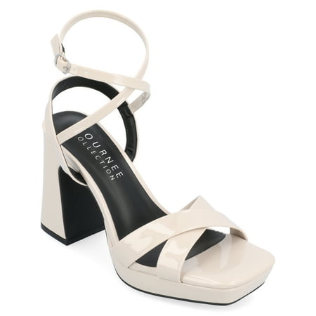 Journee Collection Womens Zorana Tru Comfort Foam Mid Heel Platform Sandals