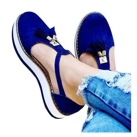 Summer Saving Dvkptbk Women s Sandals Women s Tassel Round Toe Flat Pumps Thick Bottom Buckle Strap Casual Beach Shoes Blue 5.5
Summer Saving Dvkptbk Women s Sandals Women s Tassel Round Toe Flat Pumps Thick Bottom Buckle Strap Casual Beach Shoes Blue 5.5