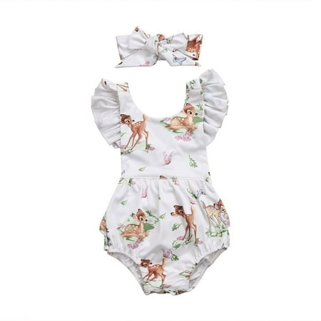 Felcia Baby Girl Cartoon Elk Romper Ruffled Sleeveless Jumpsuit Headband 0-18 M
Felcia Baby Girl Cartoon Elk Romper Ruffled Sleeveless Jumpsuit Headband 0-18 M