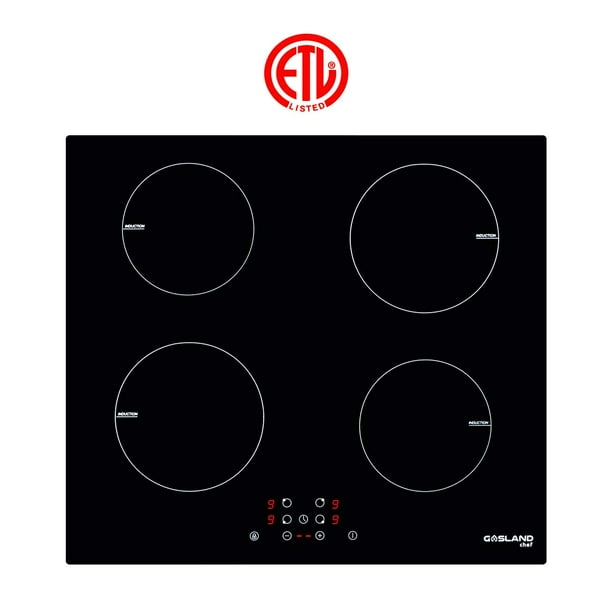 GaslandChef IH60BF 24" Built-in Induction Cooker, Vitro Ceramic Surface Electric Cooktop, 4 Burners, ETL