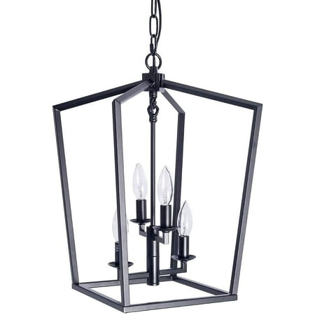 KUSONG Industrial Pendant Light Hanging Chandelier with Classic Black Metal Cage for Farmhouse Entryway Dining Room Kitchen Island Foyer 4- Light
KUSONG Industrial Pendant Light Hanging Chandelier with Classic Black Metal Cage for Farmhouse Entryway Dining Room Kitchen Island Foyer 4- Light