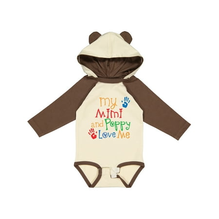 Inktastic Mimi and Poppy Love Me Gift Baby Boy or Baby Girl Long Sleeve Bodysuit