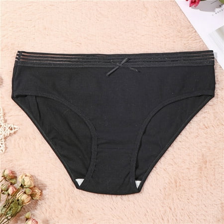 Ladies Panties Womens Cotton Striped Through Waist Bikini Brief Underwear Black L 3pcs
Ladies Panties Womens Cotton Striped Through Waist Bikini Brief Underwear Black L 3pcs