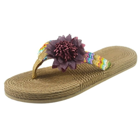 dmqupv Breathable Flip-Flops Flowers Women Shoes Beach Slipper Weave Sandals Home Flat Women s S Womens Slippers Female flats-sandals Purple 7.5
dmqupv Breathable Flip-Flops Flowers Women Shoes Beach Slipper Weave Sandals Home Flat Women s S Womens Slippers Female flats-sandals Purple 7.5