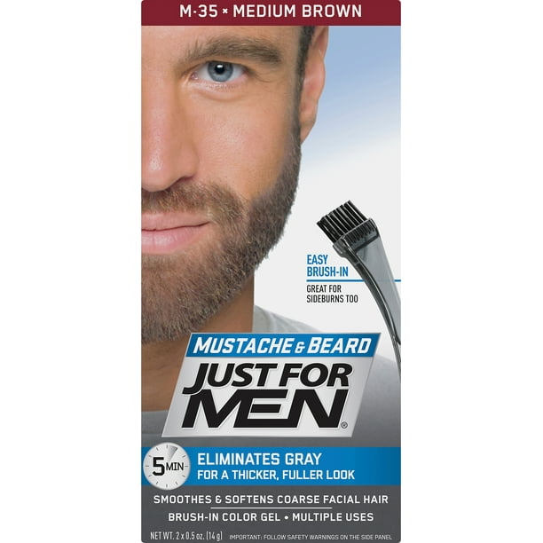 Just For Men Medium Brown M-35 Mustache & Beard Color Gel 2.0 ea