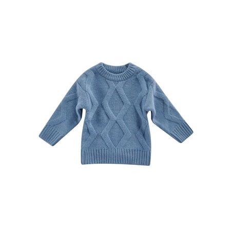 Canrulo Unisex Kids Baby Girls Boys Knitted Sweater Long Sleeve Solid Color Loose Casual Tops Knitwear Blue 9-12 Months
Canrulo Unisex Kids Baby Girls Boys Knitted Sweater Long Sleeve Solid Color Loose Casual Tops Knitwear Blue 9-12 Months