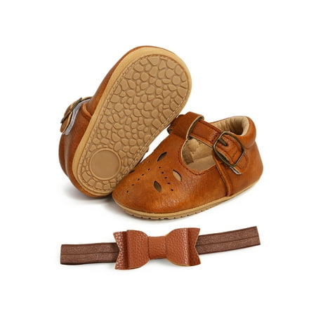 Rotosw Infant Crib Shoes First Walkers Sandals Hollow Out Princess Shoe Toddler Kids Flats Newborn Lightweight T-Strap Light Brown with Headband 6C
Rotosw Infant Crib Shoes First Walkers Sandals Hollow Out Princess Shoe Toddler Kids Flats Newborn Lightweight T-Strap Light Brown with Headband 6C