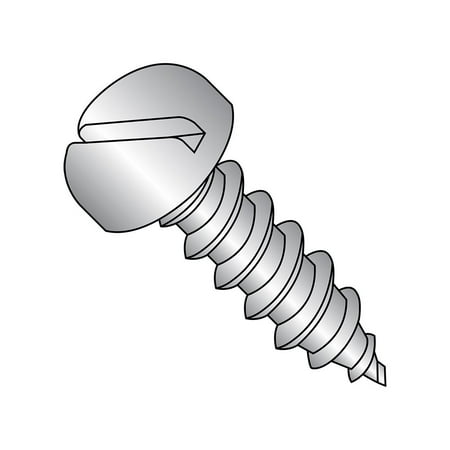 18-8 Stainless Steel Sheet Metal Screw Plain Finish Pan Head Slotted Drive Type AB #4-24 Thread Size 3/8 Length (Pack of 100)
18-8 Stainless Steel Sheet Metal Screw Plain Finish Pan Head Slotted Drive Type AB #4-24 Thread Size 3/8 Length (Pack of 100)
