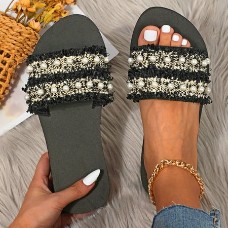 Akiihool Slippers for Women Women s Sandals Open Toe Two Strap Slip On Flat Sandals Casual Summer Shoes (Black 7.5)
Akiihool Slippers for Women Women s Sandals Open Toe Two Strap Slip On Flat Sandals Casual Summer Shoes (Black 7.5)