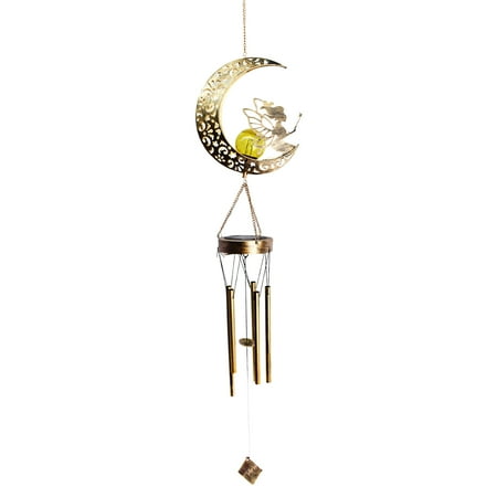 Ksruee Moon Fairy Wind Chimes - Solar Powered Moon Fairy Lamp | Hangings Night Light Outdoor Decor Garden Wind Chimes Exquisite Fairy Wind Pendant Windchime for Mom Gifts
Ksruee Moon Fairy Wind Chimes - Solar Powered Moon Fairy Lamp | Hangings Night Light Outdoor Decor Garden Wind Chimes Exquisite Fairy Wind Pendant Windchime for Mom Gifts