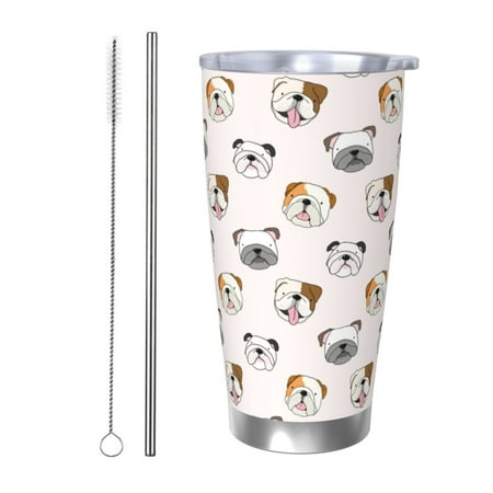Qekee Bulldog Face Print 20OZ Car Cup Stainless Steel Vacuum Insulated Tumbler Tumbler Cup With Lid And Straw Travel Coffee Mug-Straw Two-piece Set
Qekee Bulldog Face Print 20OZ Car Cup Stainless Steel Vacuum Insulated Tumbler Tumbler Cup With Lid And Straw Travel Coffee Mug-Straw Two-piece Set