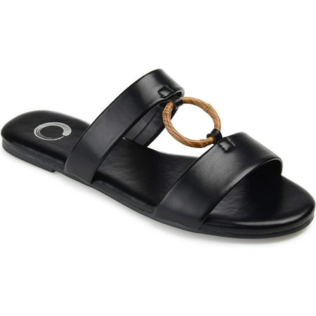 Journee Collection Womens Comfort Foam Aylin Slide 8 Black