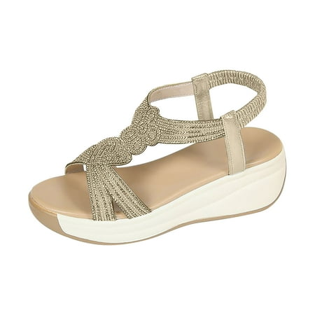 Stamzod Womens Sandals Comfortable Summer Ladies Shoes Platform Wedge Heel Open Toe Sandals Casual Sandals Clearance
Stamzod Womens Sandals Comfortable Summer Ladies Shoes Platform Wedge Heel Open Toe Sandals Casual Sandals Clearance
