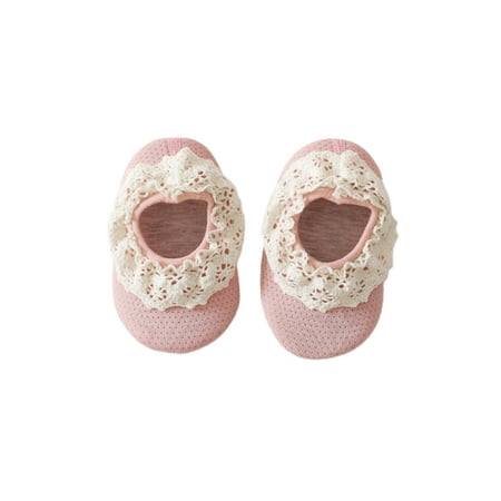 Binpure Baby Floor Socks Non-slip Mesh Lace Embellished Soft Socks
