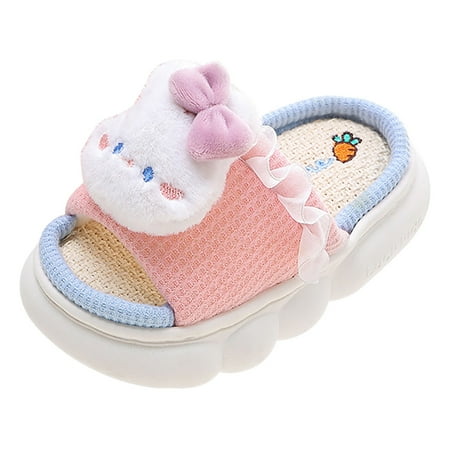ZMHEGW Cute Cartoon Bowknot Rabbit Children Four Seasons Indoor Cotton Linen Slippers Girls Thick Sole Breathable Home Toddler Little Kid Big Kid Non Slip Floor Slippers Memory Kid Kids Bed Slippers
ZMHEGW Cute Cartoon Bowknot Rabbit Children Four Seasons Indoor Cotton Linen Slippers Girls Thick Sole Breathable Home Toddler Little Kid Big Kid Non Slip Floor Slippers Memory Kid Kids Bed Slippers