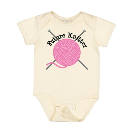 Inktastic Knitting Future Knitter Girls Yarn Gift Baby Girl Bodysuit