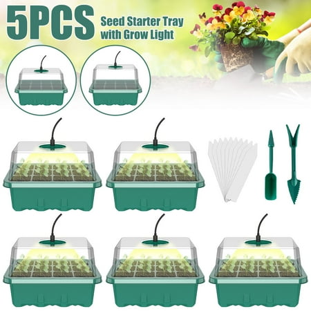Austok 18 Pcs Seed Starter Trays Greenhouse Seed Starter Kit with Grow Light Small Seedling Trays with Humidity Vented Domes Reusable Greenhouse Germination Kit for Seed Growing Starting
Austok 18 Pcs Seed Starter Trays Greenhouse Seed Starter Kit with Grow Light Small Seedling Trays with Humidity Vented Domes Reusable Greenhouse Germination Kit for Seed Growing Starting