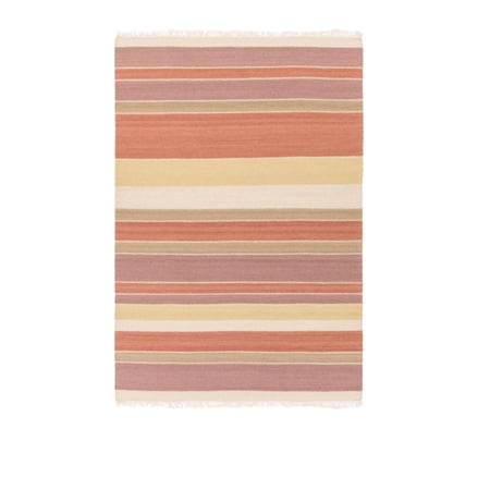 5' x 7.5' Spring-Time Charm Tenne, Wild Orchid, Wheat, Pearl and White Hand Woven Area Throw Rug